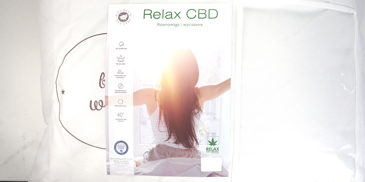 Poduszka cbd relax z olejkiem konopnym 70x80 cm 